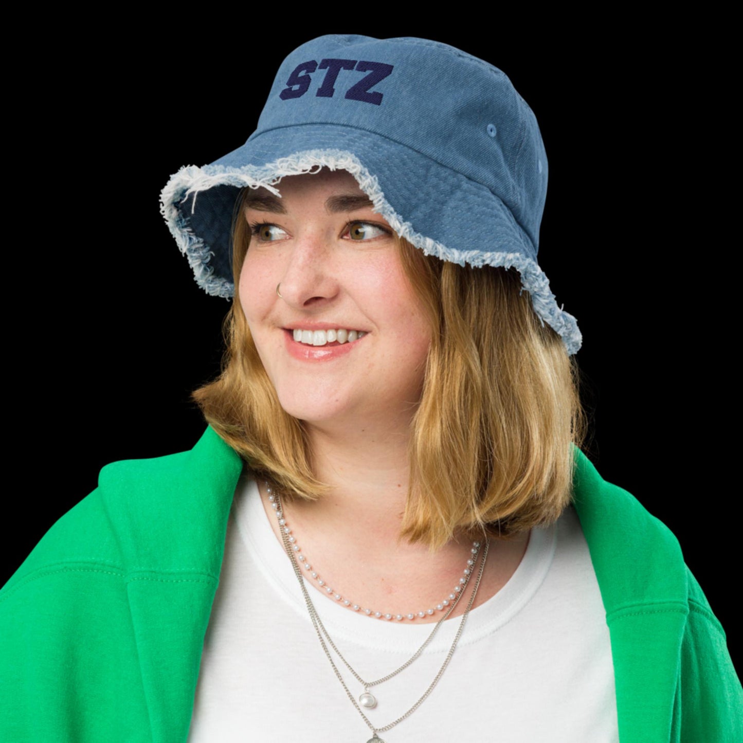 Bob en denim effet usé