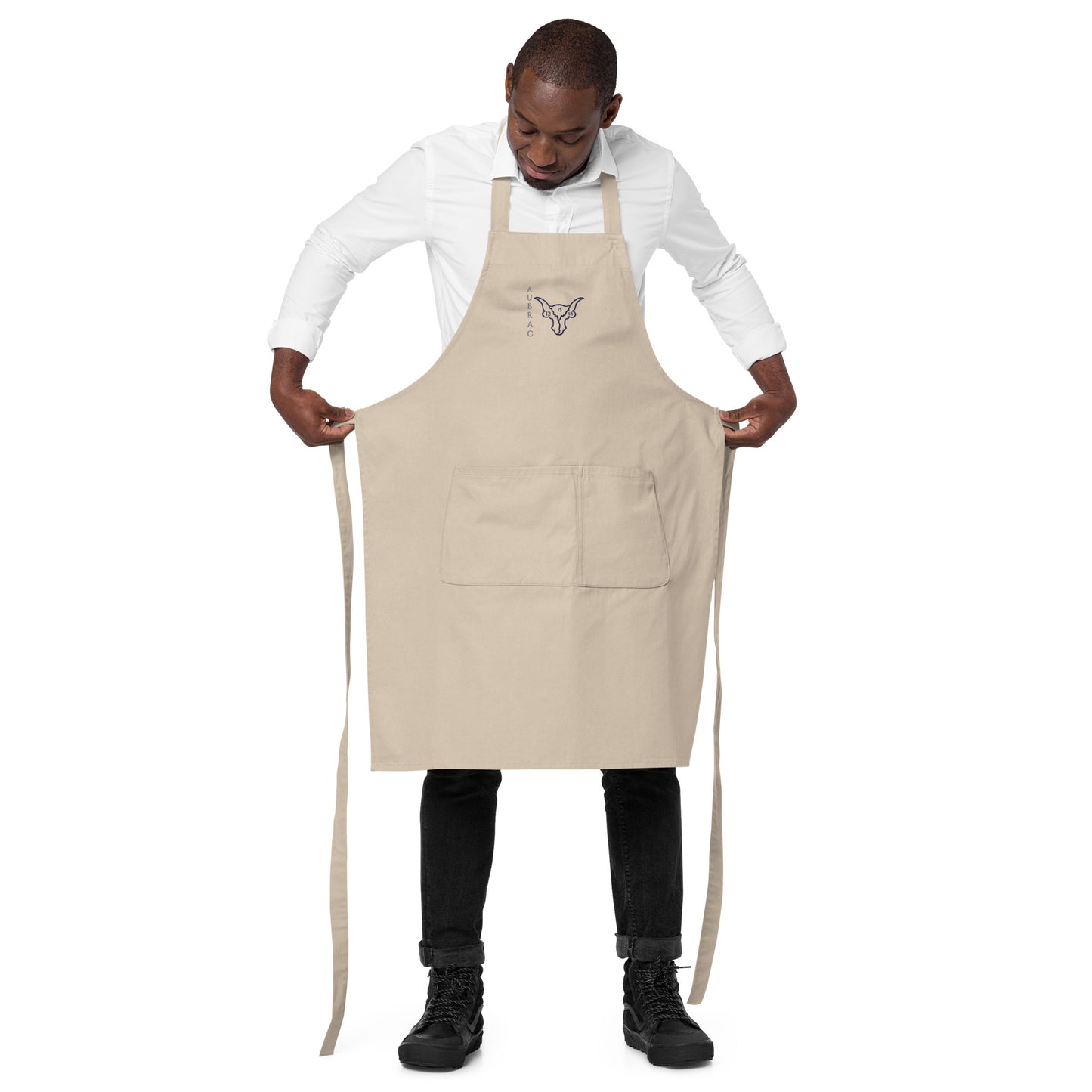Tablier en coton biologique brodé