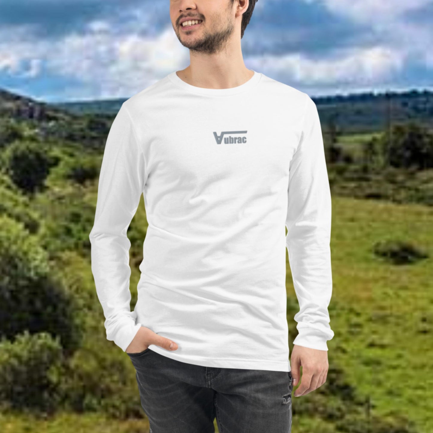 Aubrac BRODÉ 🧵, T-shirt Unisexe à Manches Longues