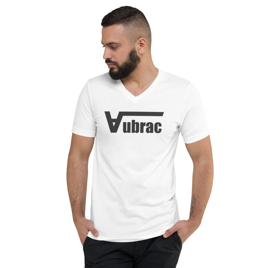 « A » T-shirt Unisexe à Manches Courtes et Col V