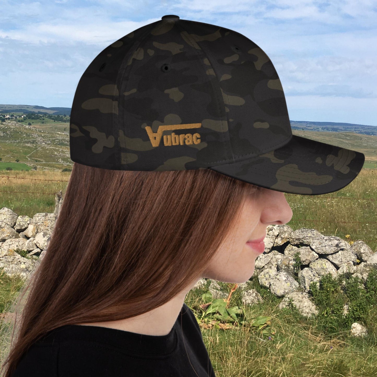 Aubrac Brodé, Casquette Structurée en Sergé