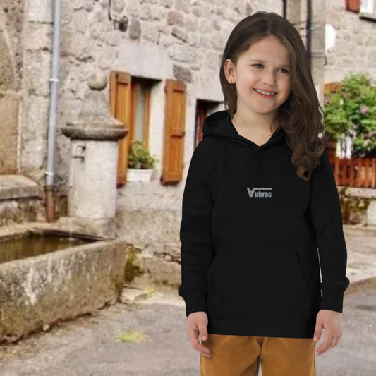 Aubrac BRODÉ 🧵,Sweat à capuche écologique pour enfants