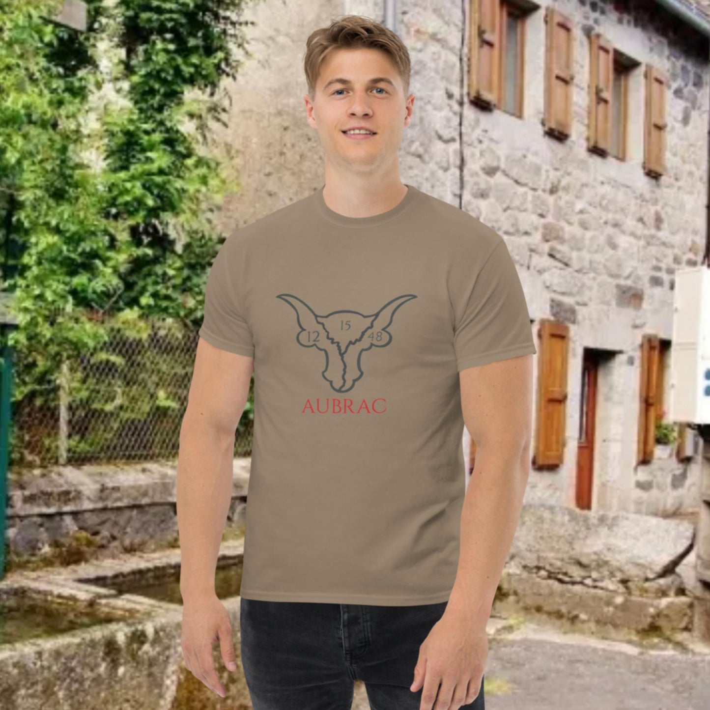 Pour Marie Paule , Aubrac vache, T-shirt classique homme