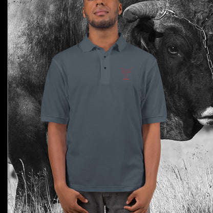 Aubrac vache, Polo Brodé Homme