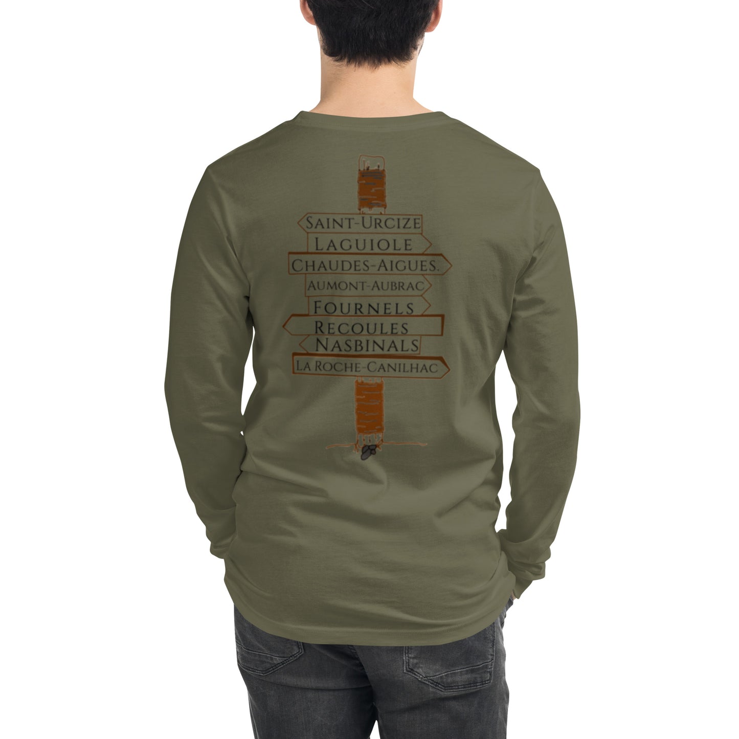 L’Aubrac et ses villages, T-shirt UNISEX à Manches Longues