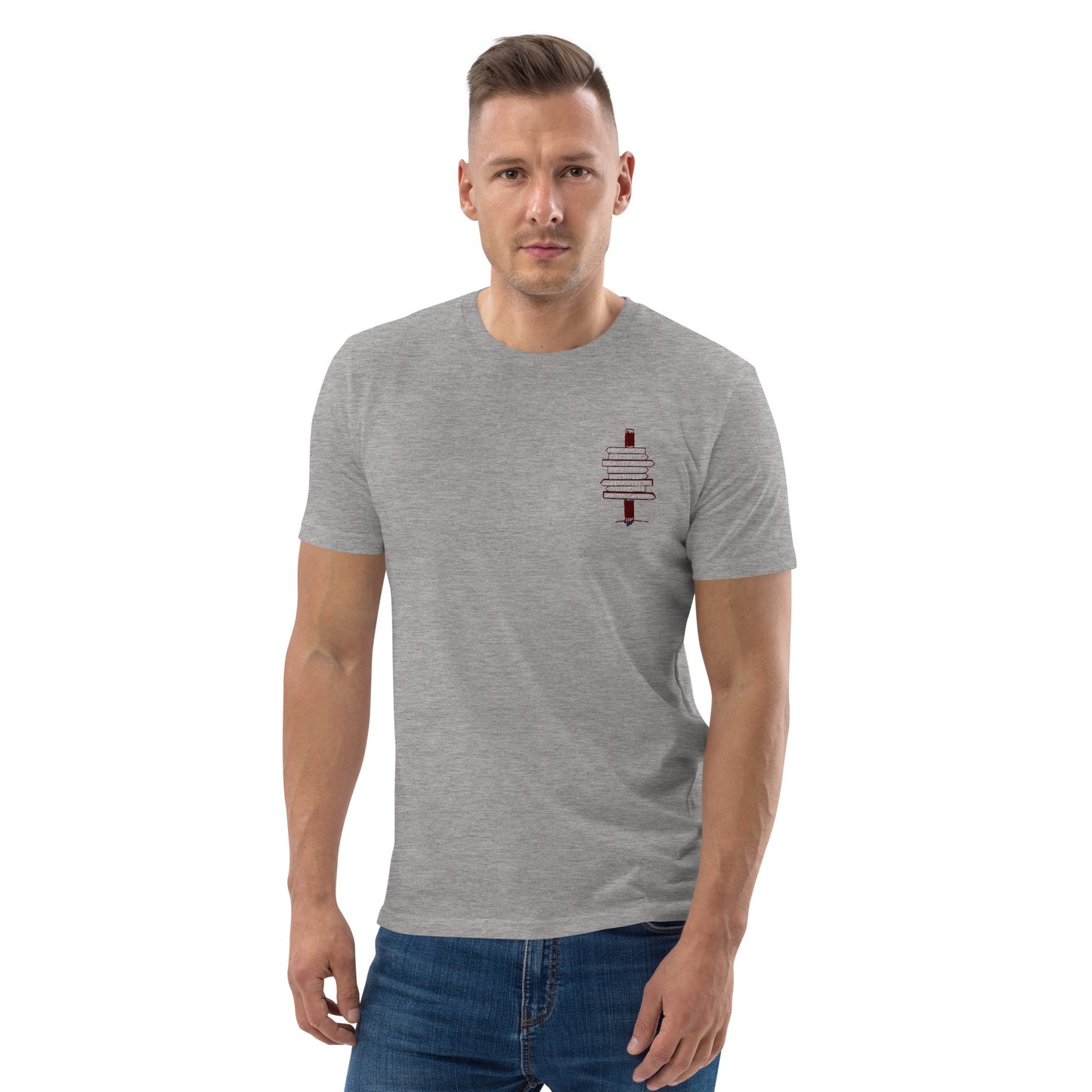 Broderie STZ, T-shirt unisexe en coton biologique