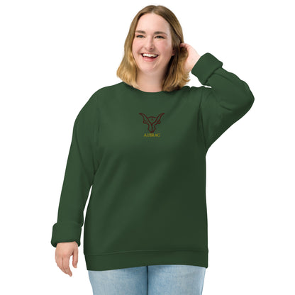 Broderie, Sweatshirt écologique raglan UNISEX